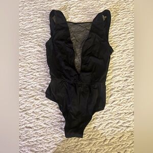 Victoria’s Secret Bodysuit deep V mesh